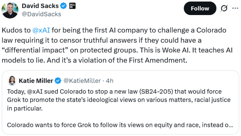 Musk’s xAI Sues Colorado over AI Law